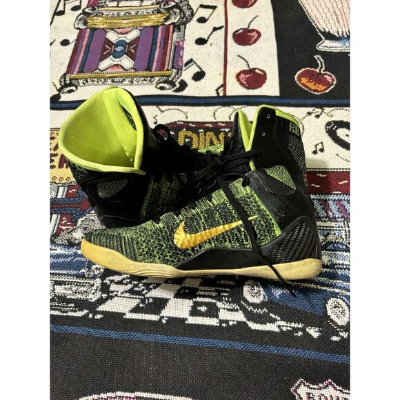 Nike Kobe 9 IX Size 9.5 Elite High Victory Green Black Neon 630847-077 Protro - Picture 2 of 10